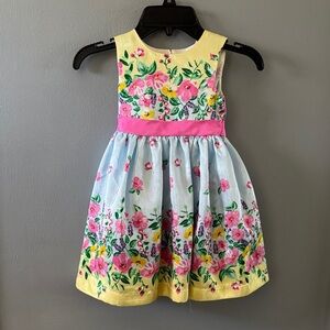 Nannette Floral Dress with Pink and Yellow